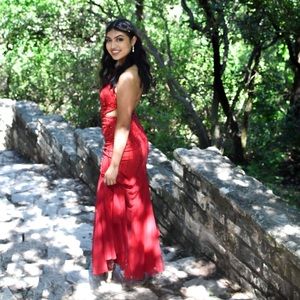 Red Mermaid Prom Dress